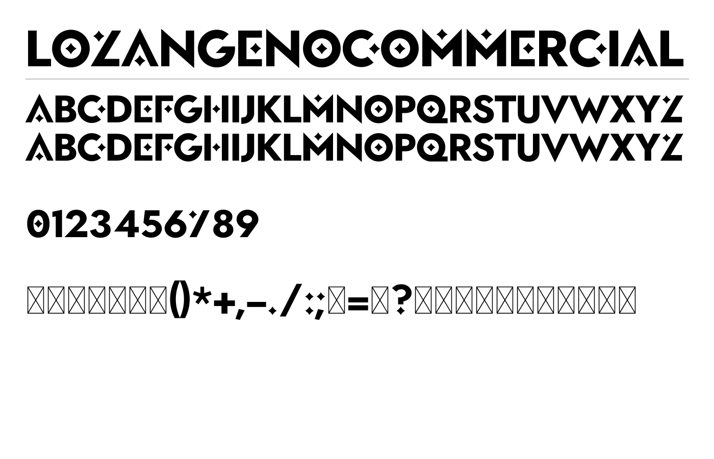 Lozange Font preview