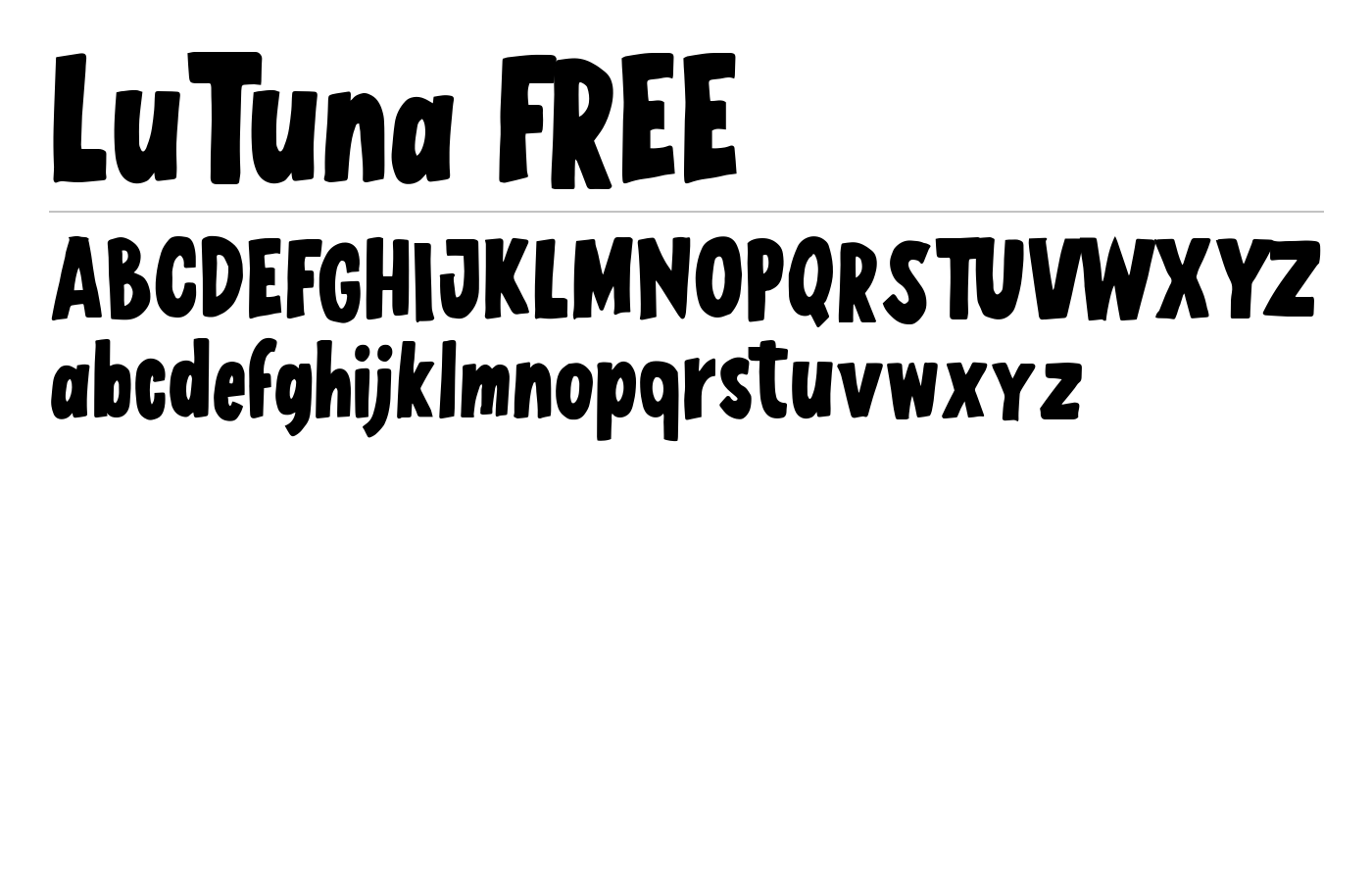Lutuna Font preview