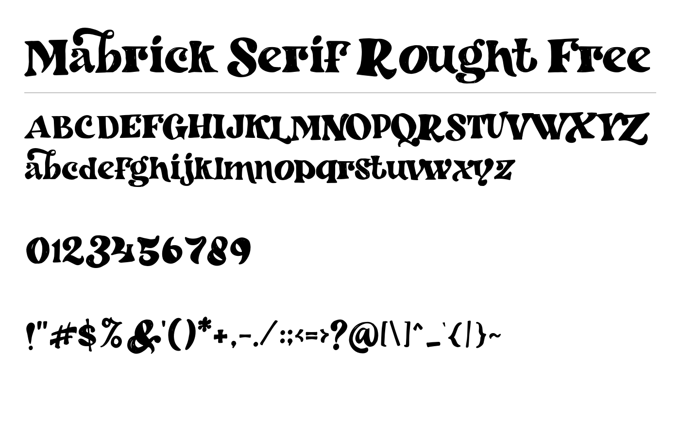 Mabrick Font Serif Rough Demo preview