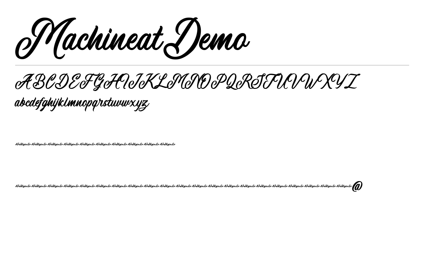 Machineat Font Demo preview