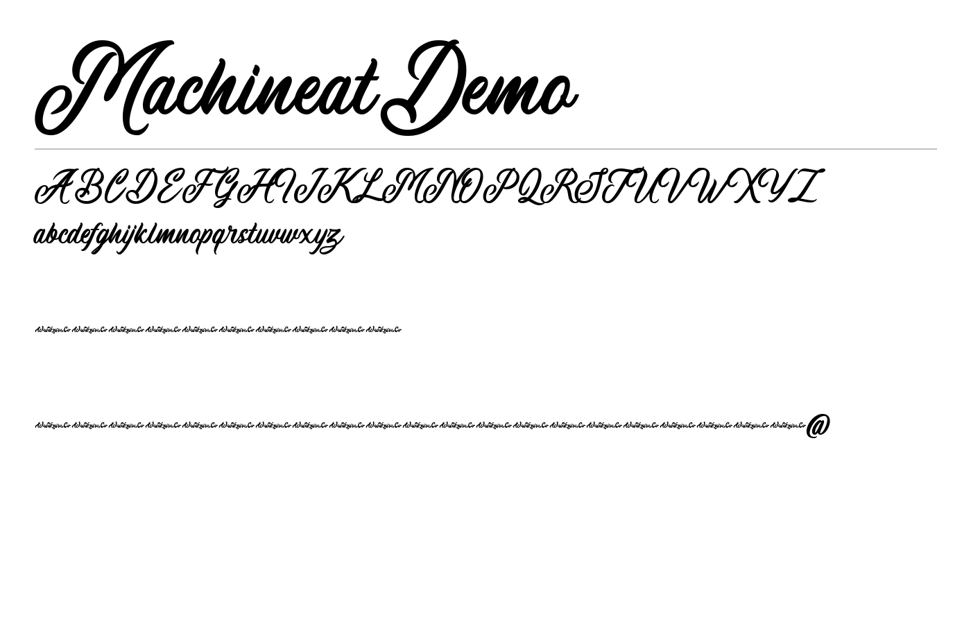 Machineat Font preview