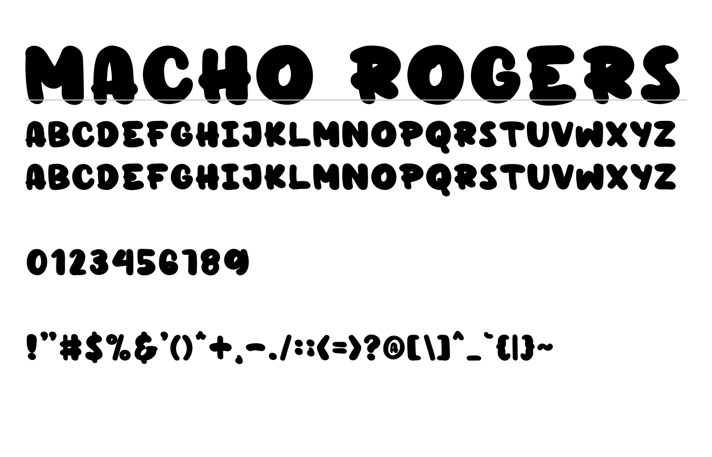 Macho Rogers Font preview