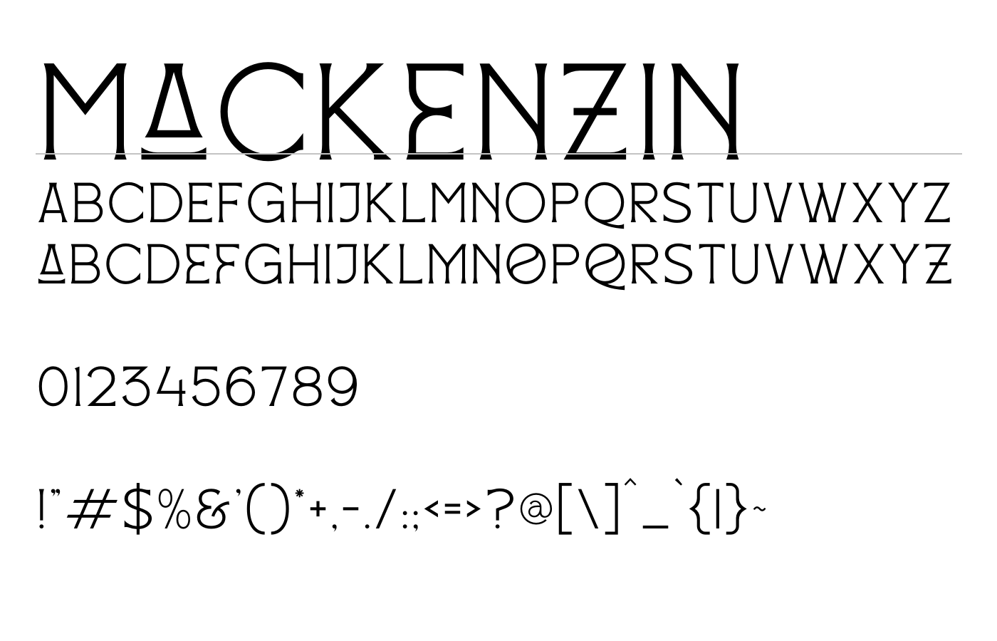 Mackenzin Font preview
