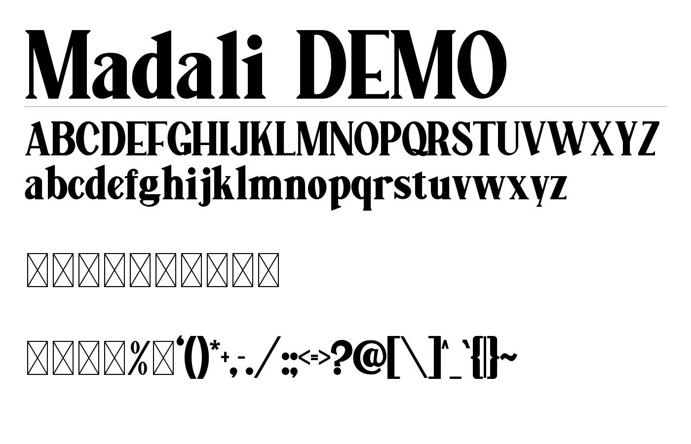 Madali Font preview