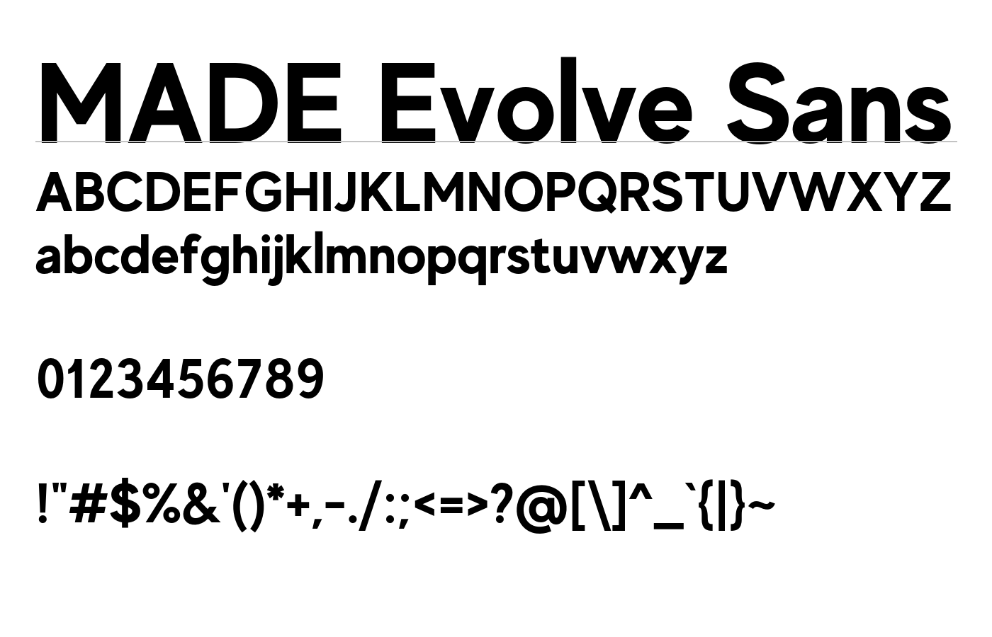 MADE Evolve Sans preview
