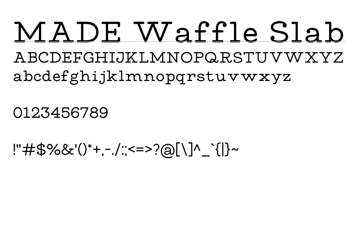Made Waffle Font preview