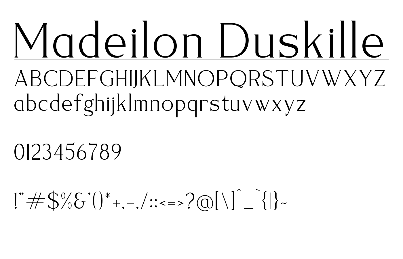 Madeilon Duskille preview
