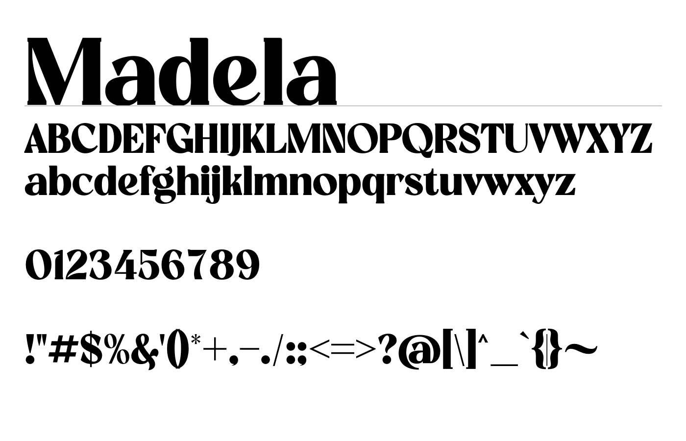 Madela Font preview