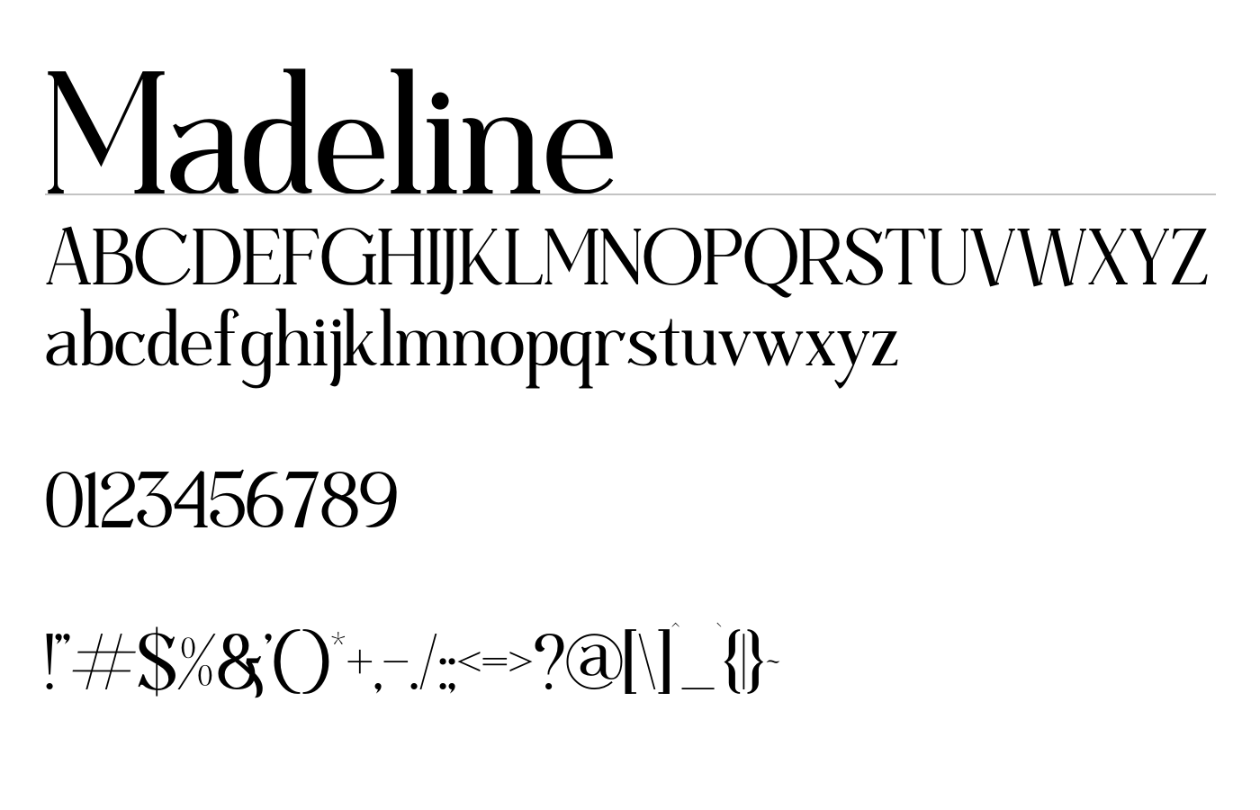 Madeline Font preview
