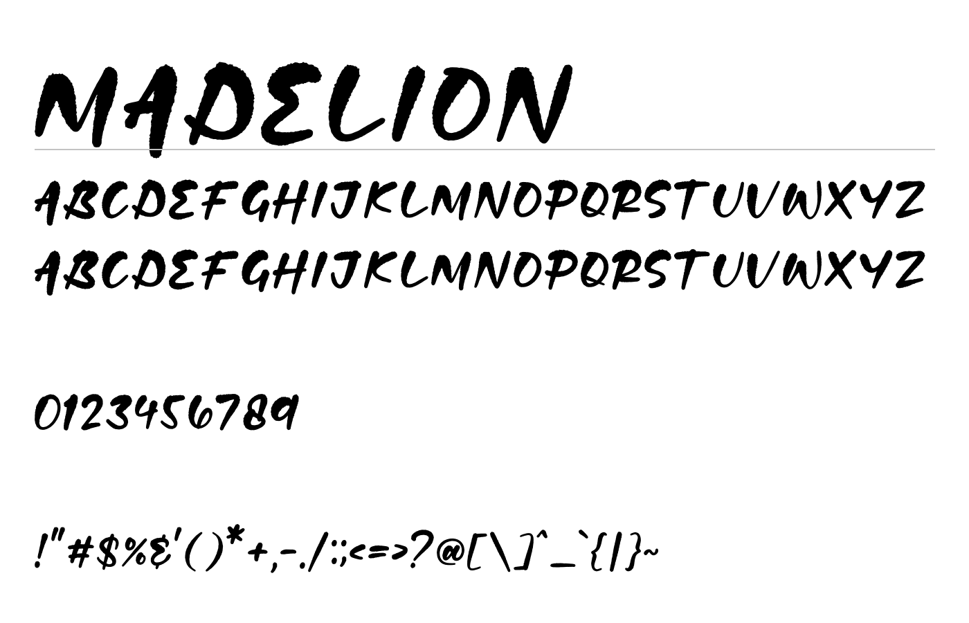 Madelion Font preview