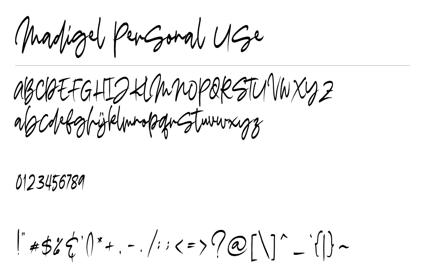Madigel Font preview