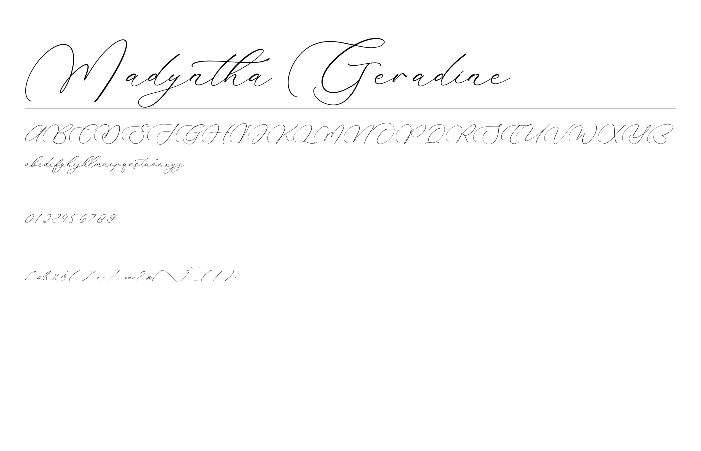 Madyntha Geradine Font preview