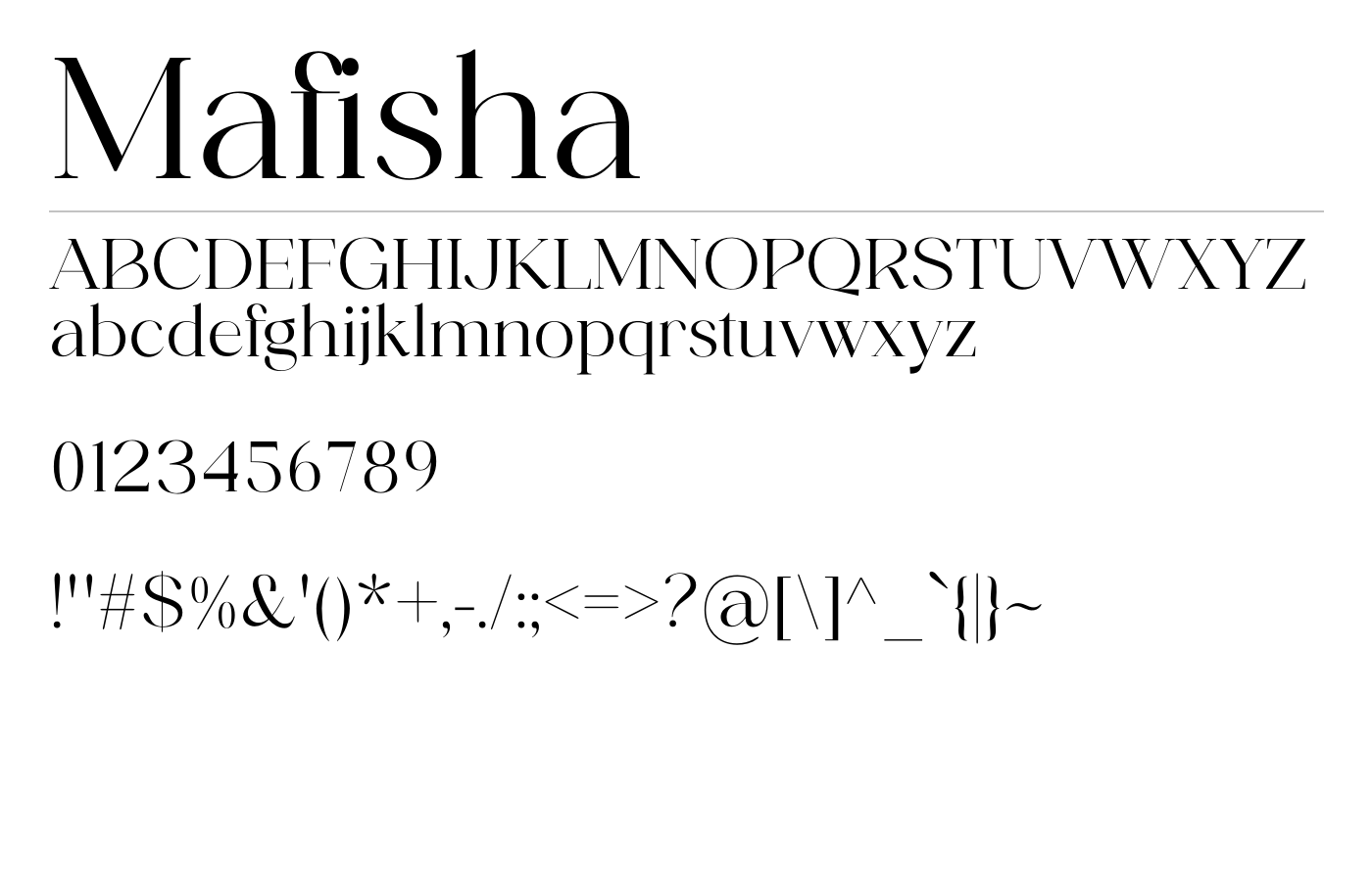 Mafisha Font preview