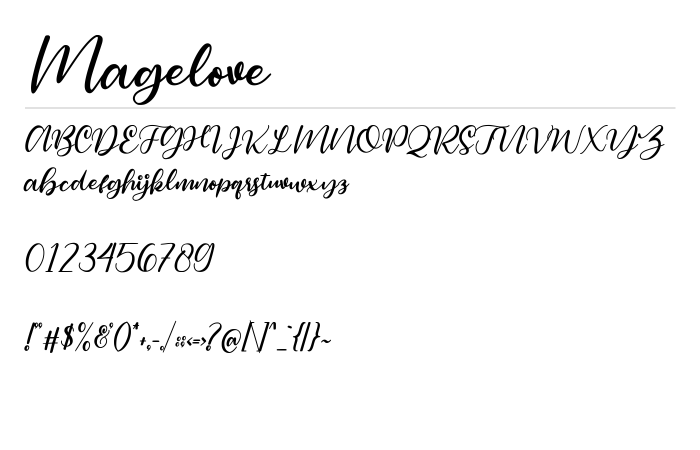 Magelove Handlettering Script preview