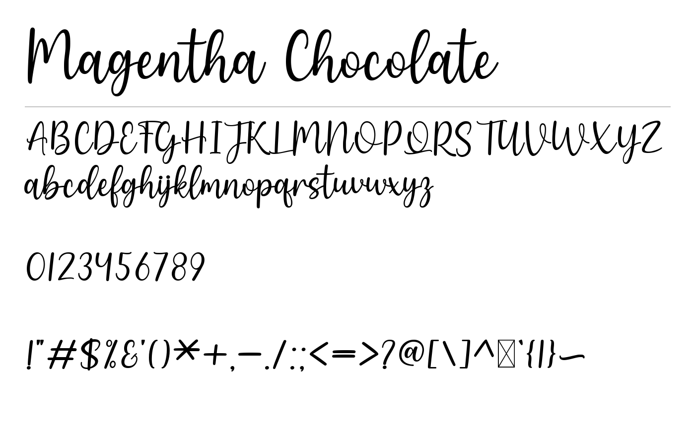 Magentha Font preview