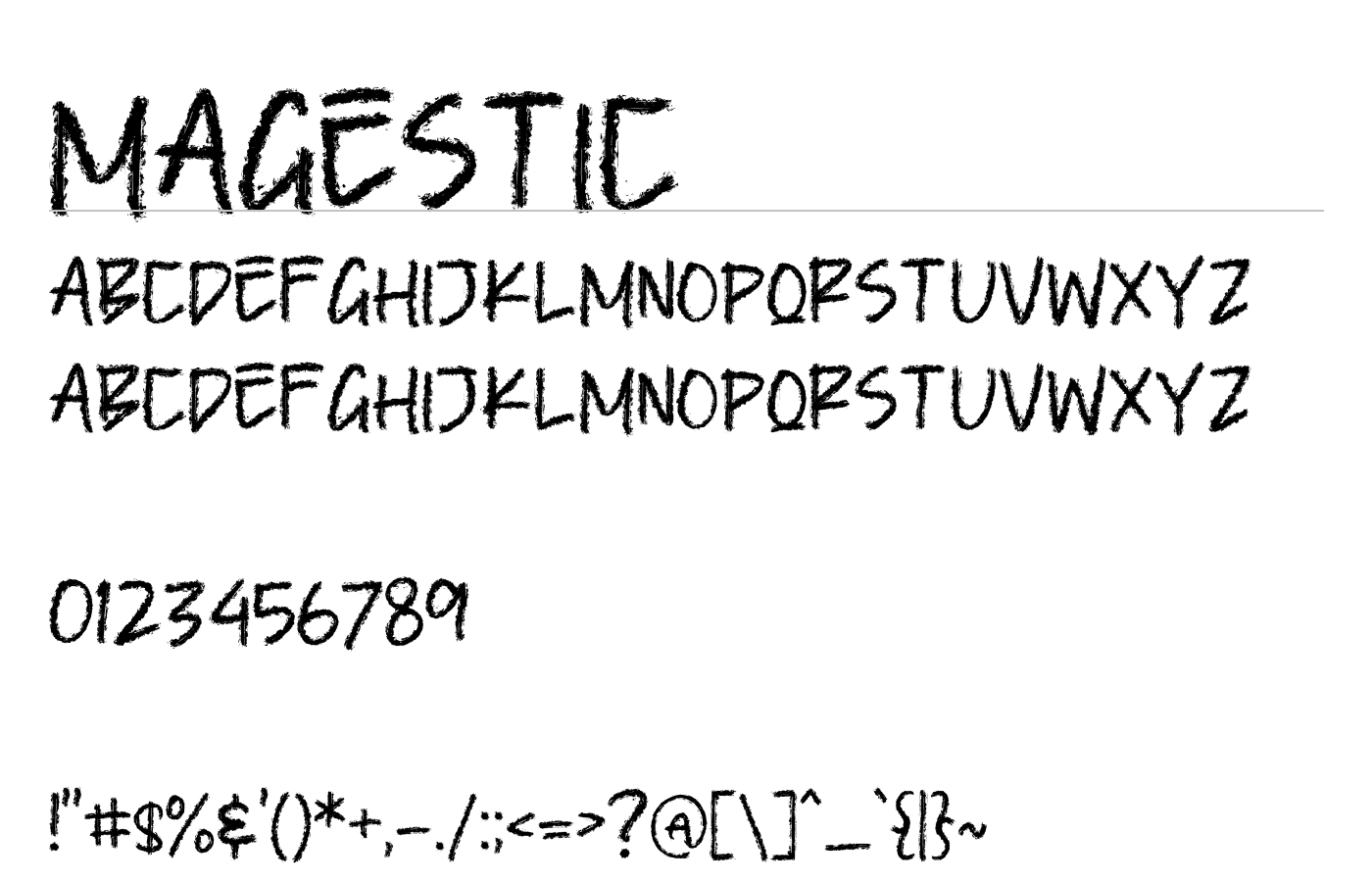 Magestic Font preview