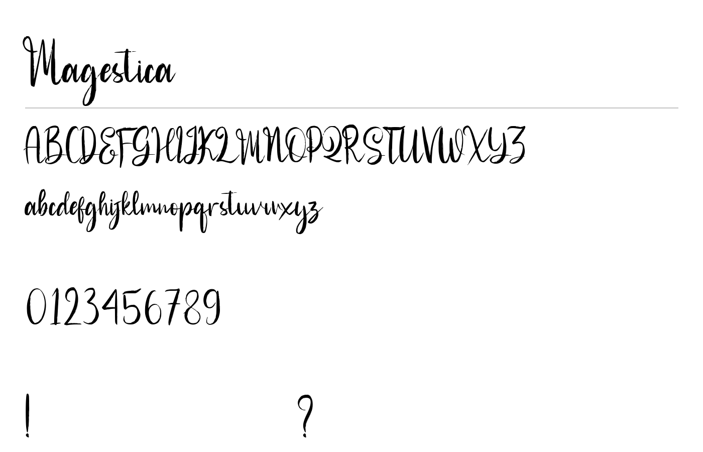Magestica Font preview