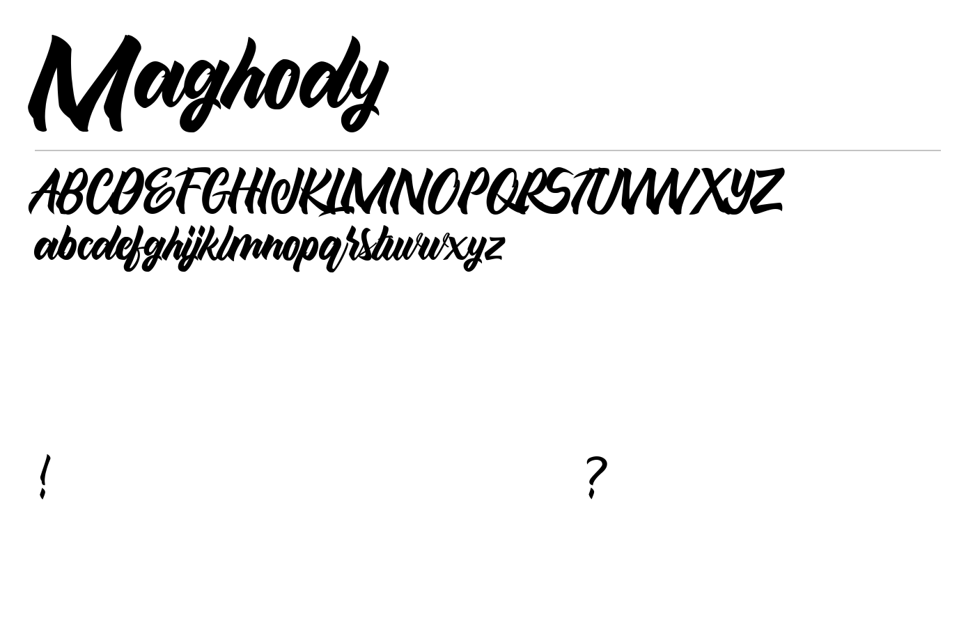 Maghody Script Font preview