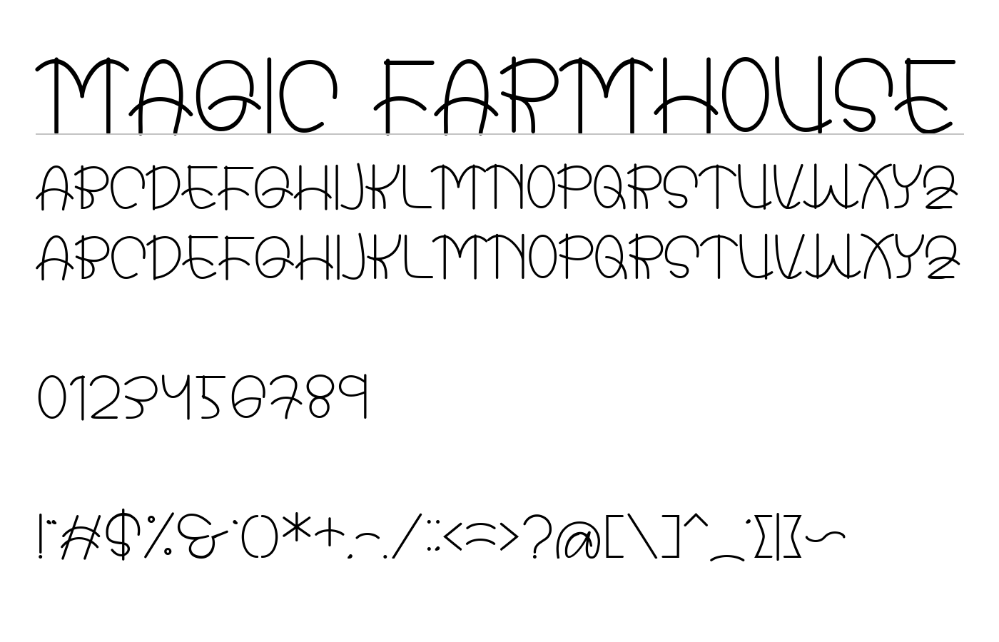 Magic Farmhouse Font preview