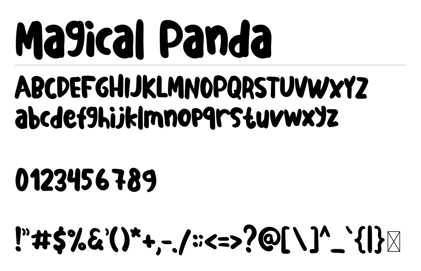 Magical Panda Font preview