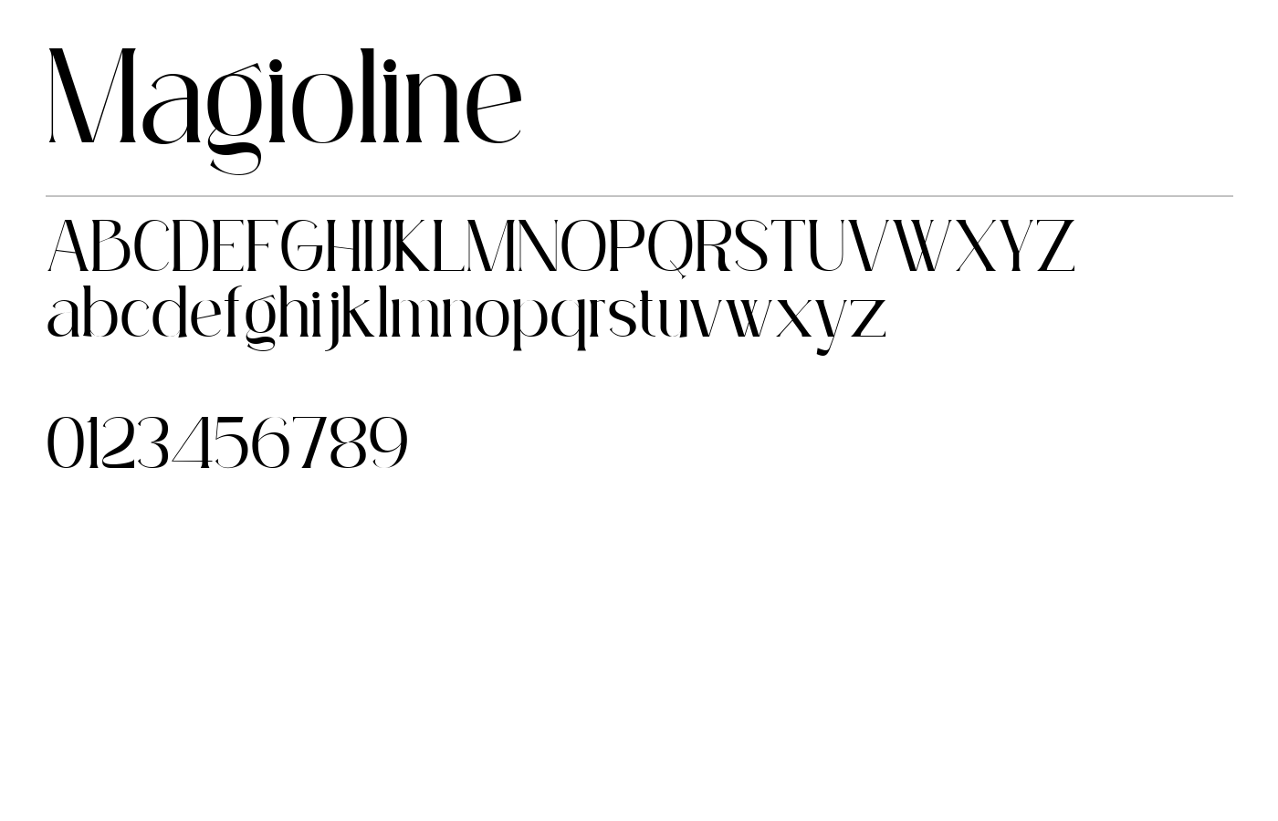 Magioline Font preview