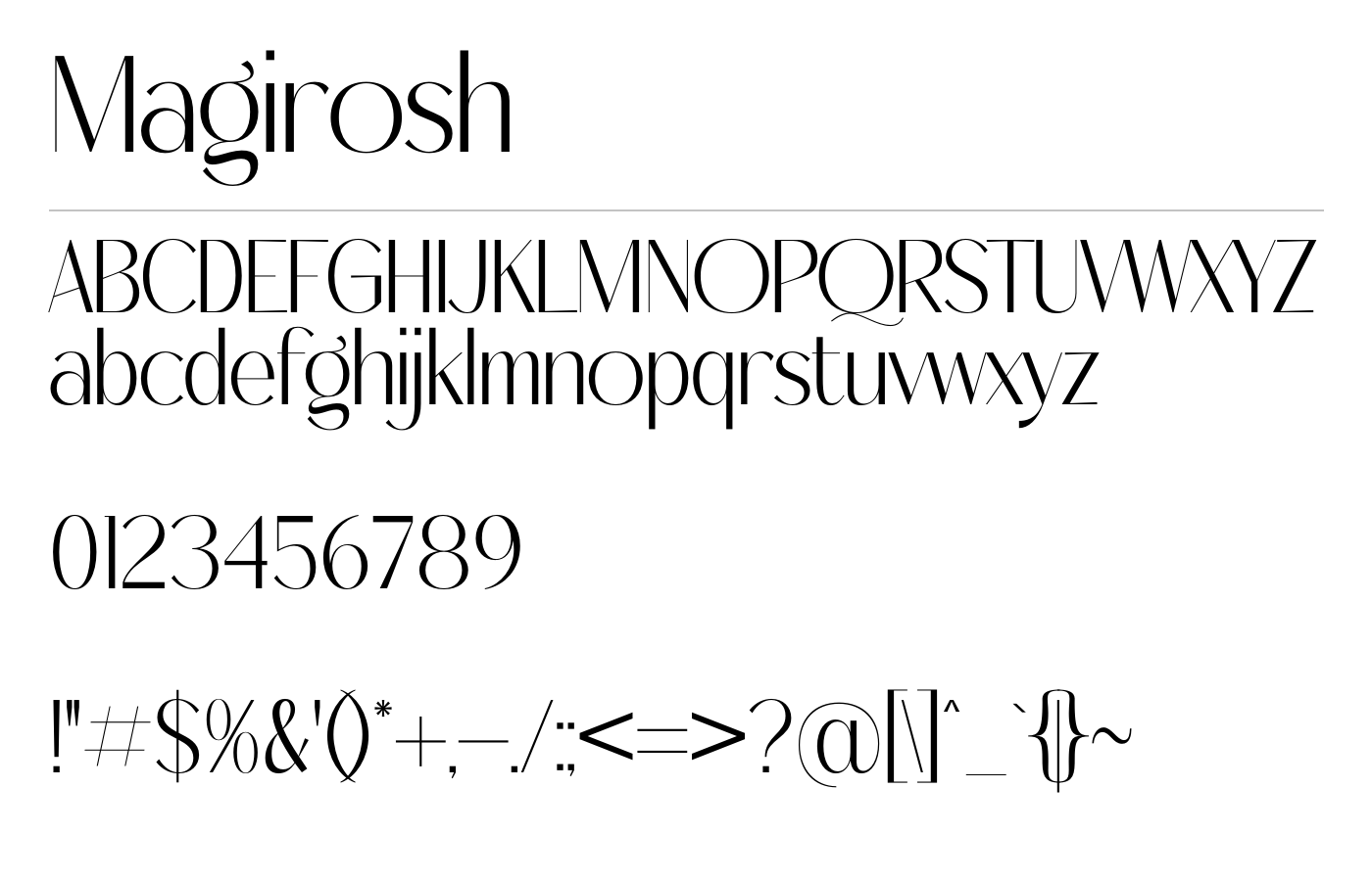 Magirosh Font preview