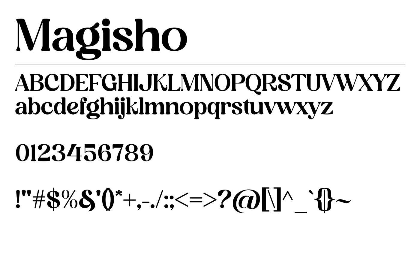 Magisho Font preview