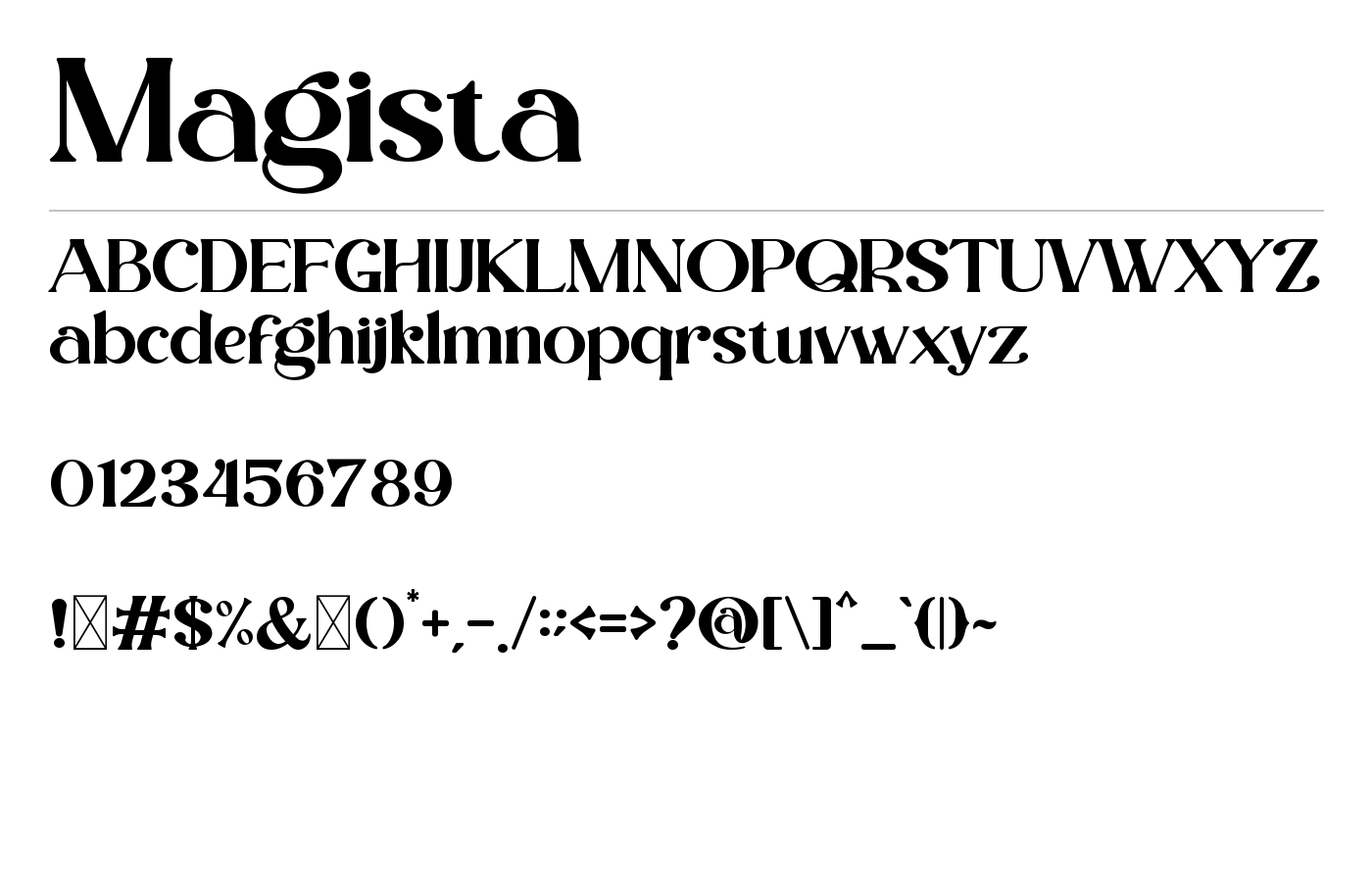 Magista Font preview