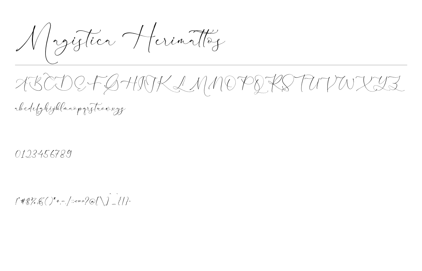 Magistica Herimattos Font preview
