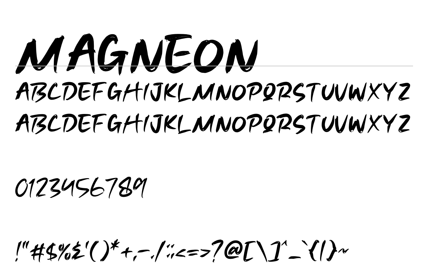 Magneon Font preview