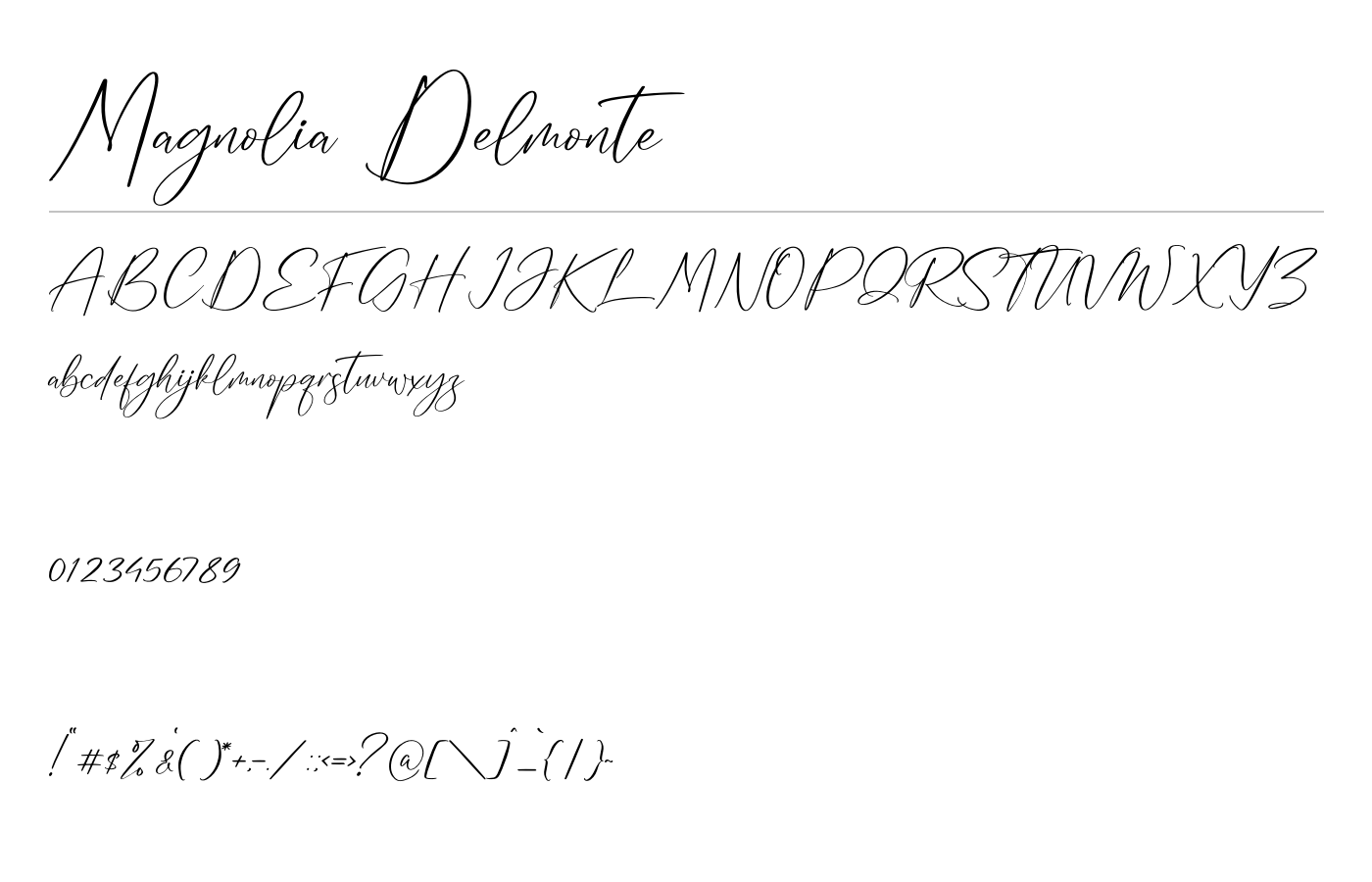 Magnolia Delmonte Font preview