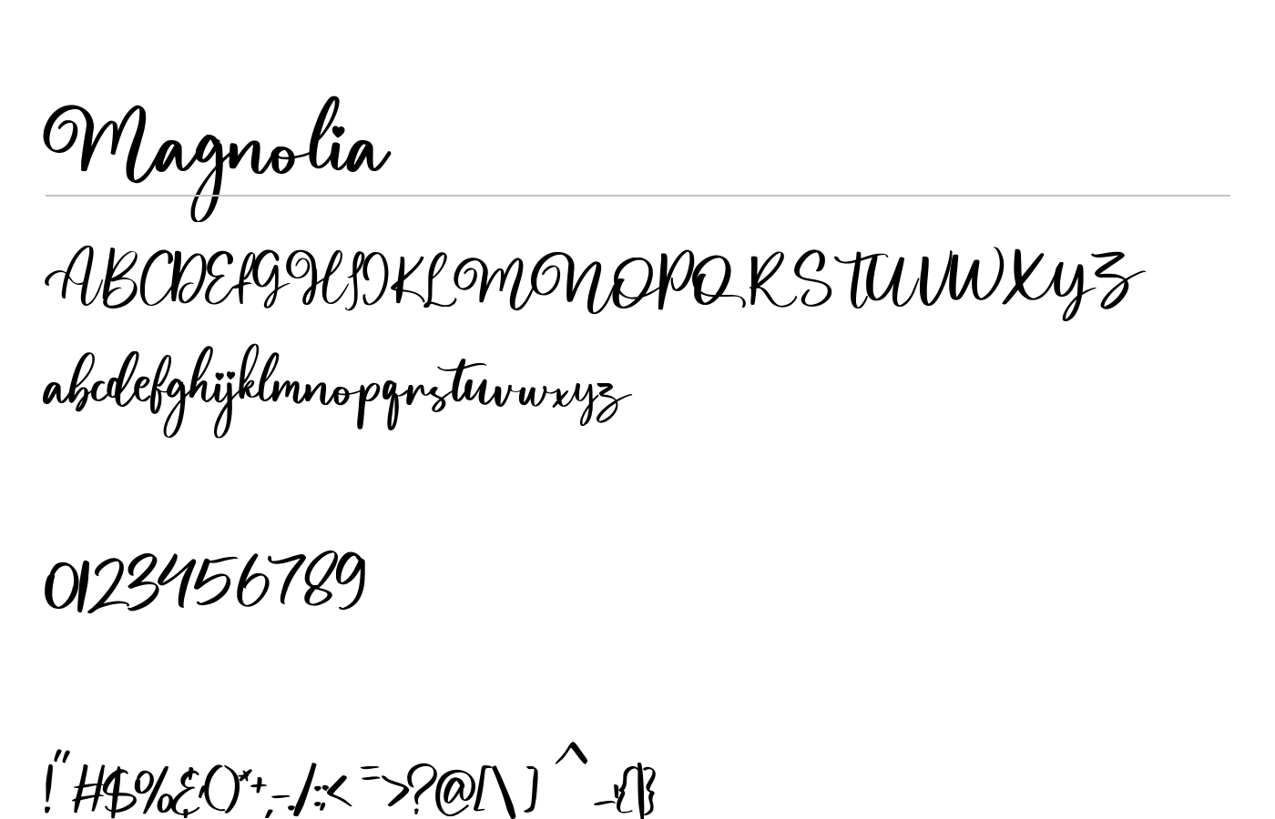 Magnolia Font preview