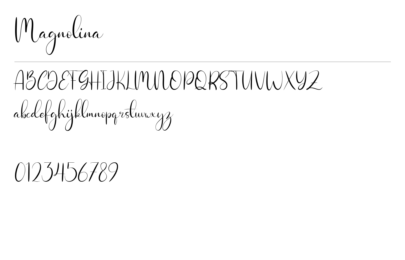 Magnolina Font preview