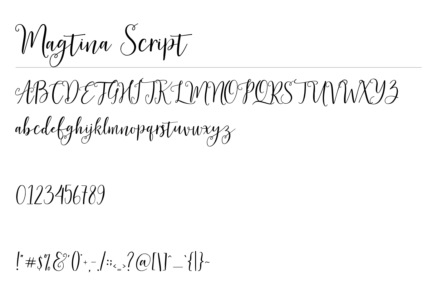 Magtina Font preview
