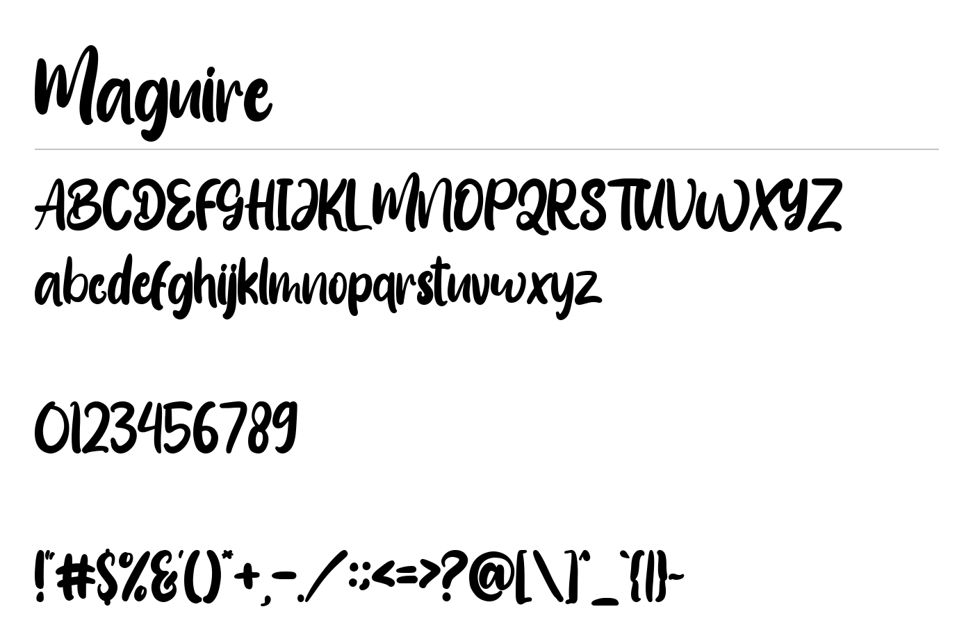 Maguire Font preview