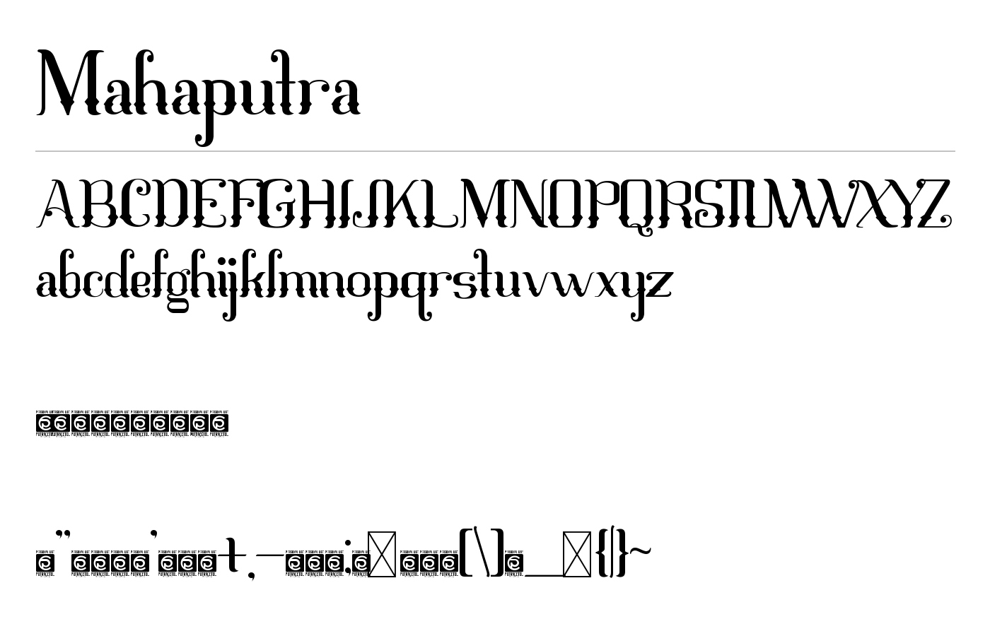 Mahaputra Font preview