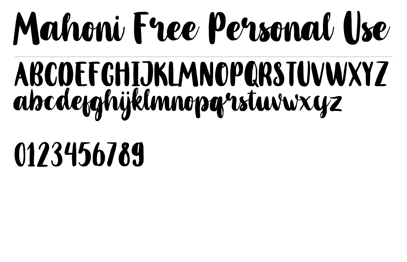 Mahoni Font preview
