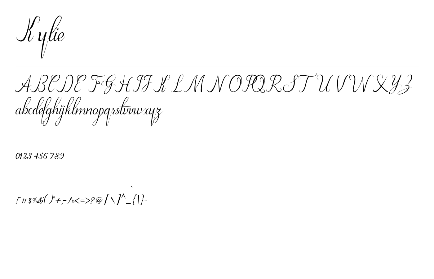 Kylie Font preview