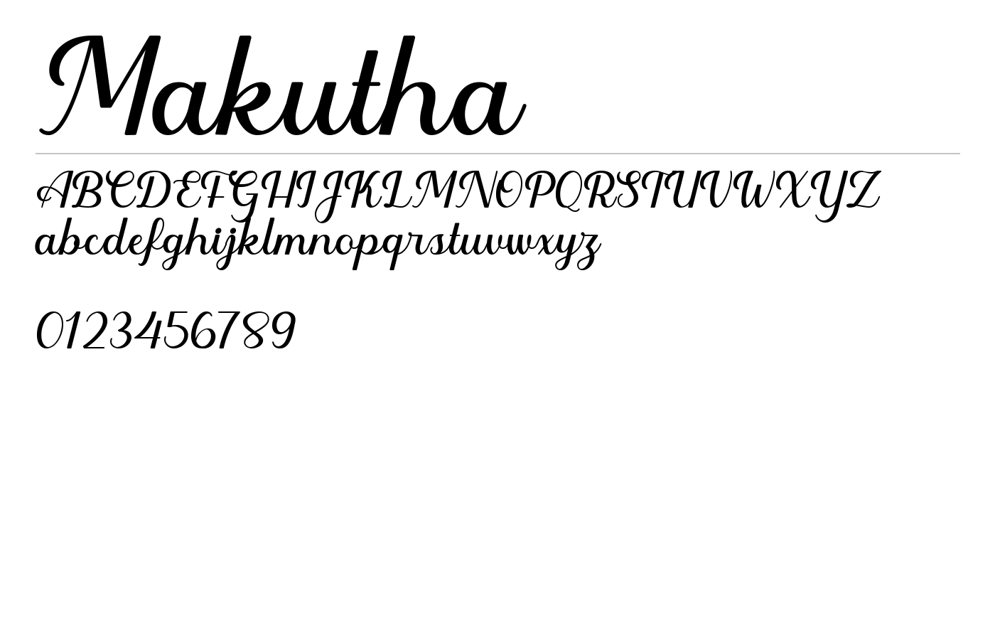 Makutha Font preview