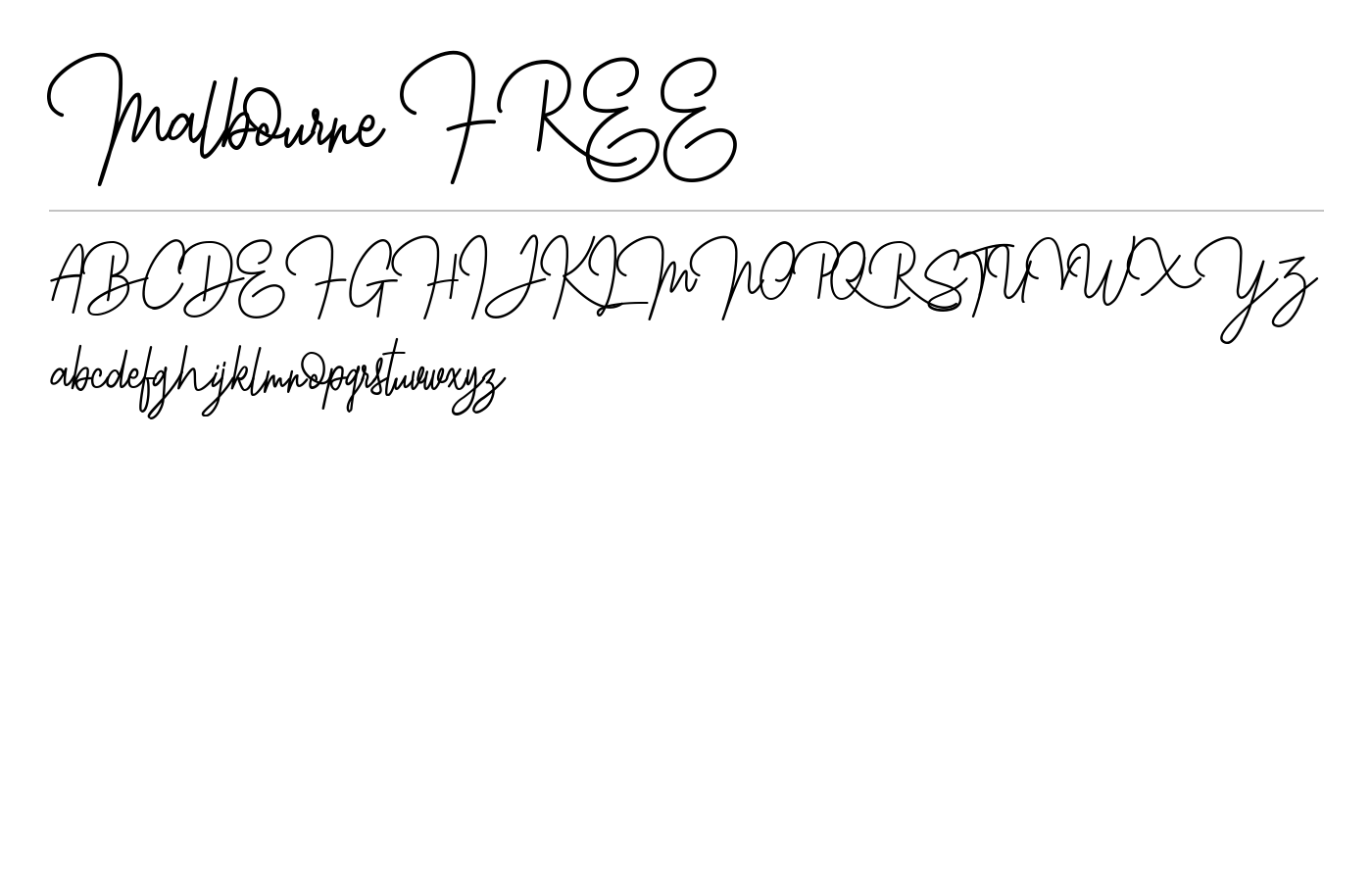 Malbourne Font preview