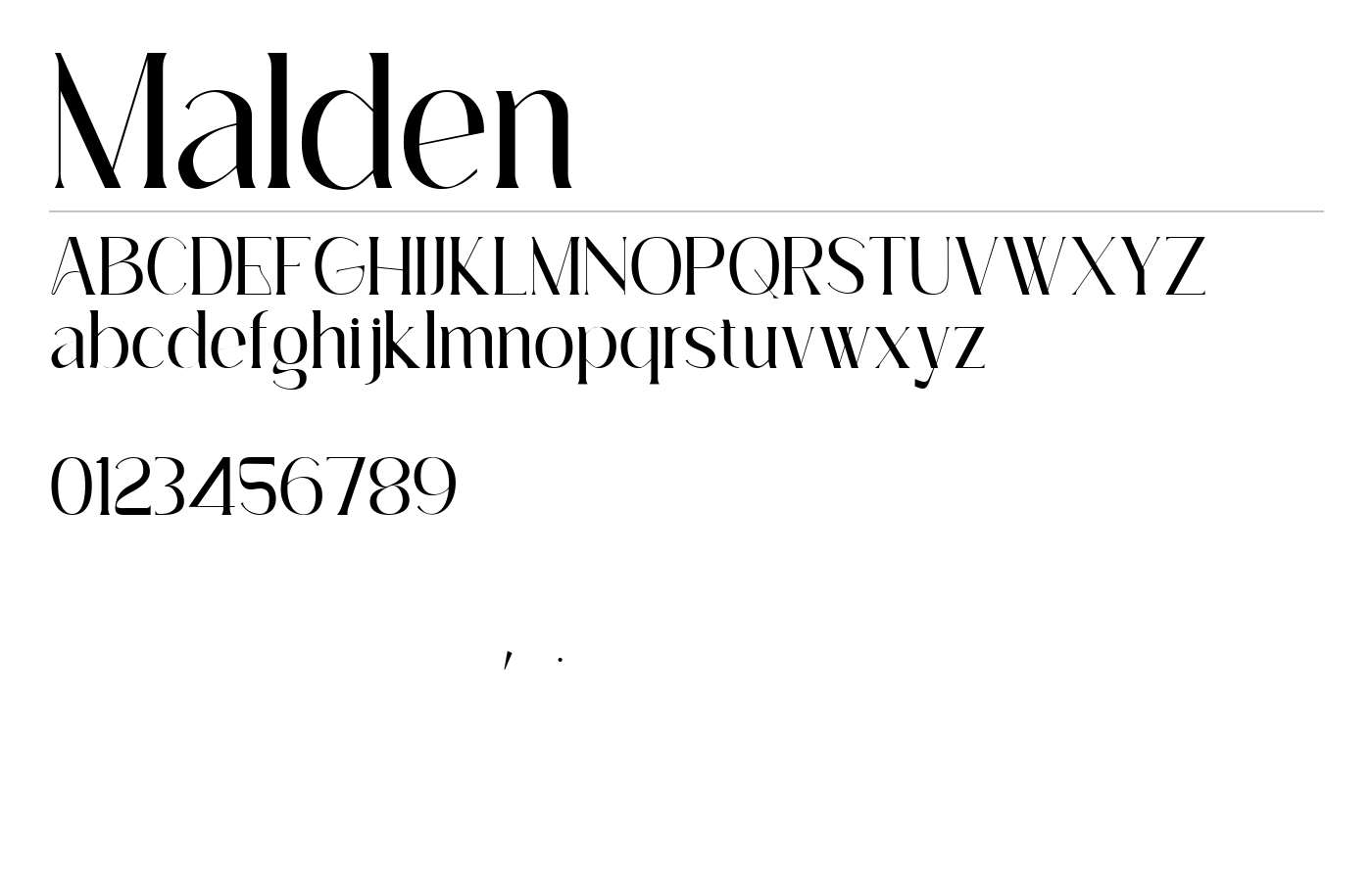 Malden Font preview