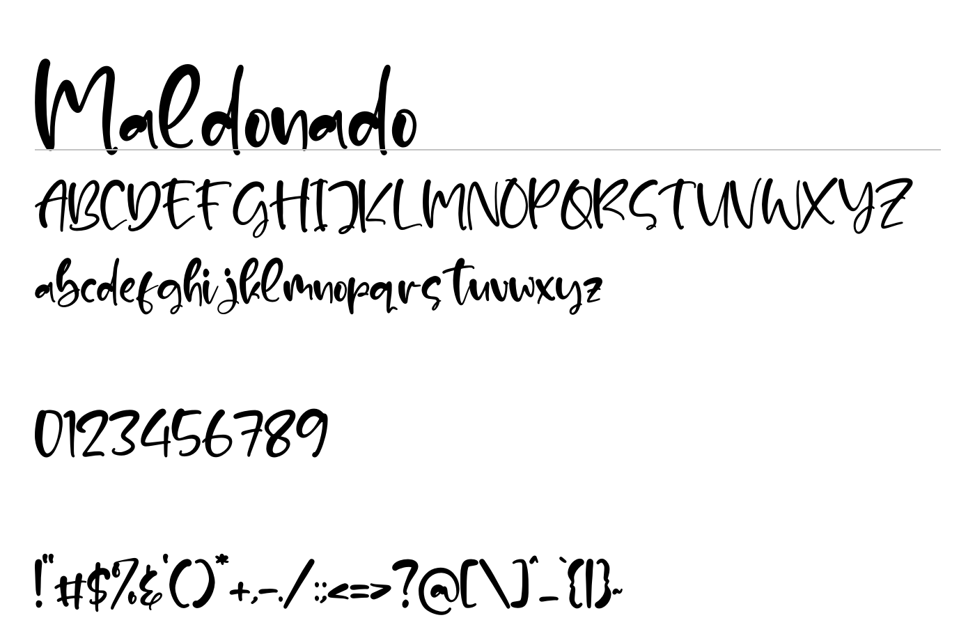 Maldonado Font preview