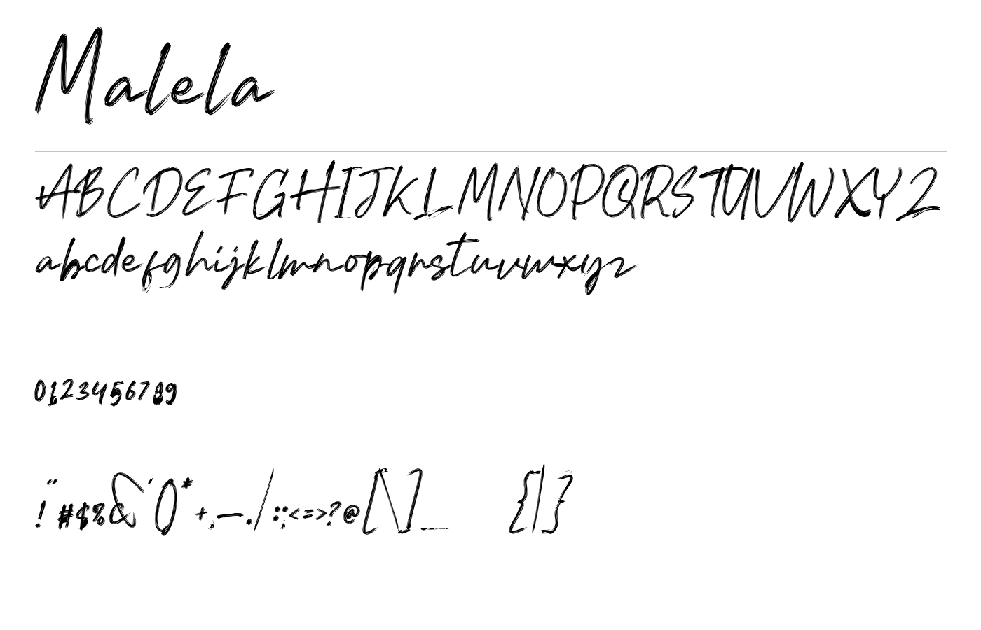 Malela Font preview