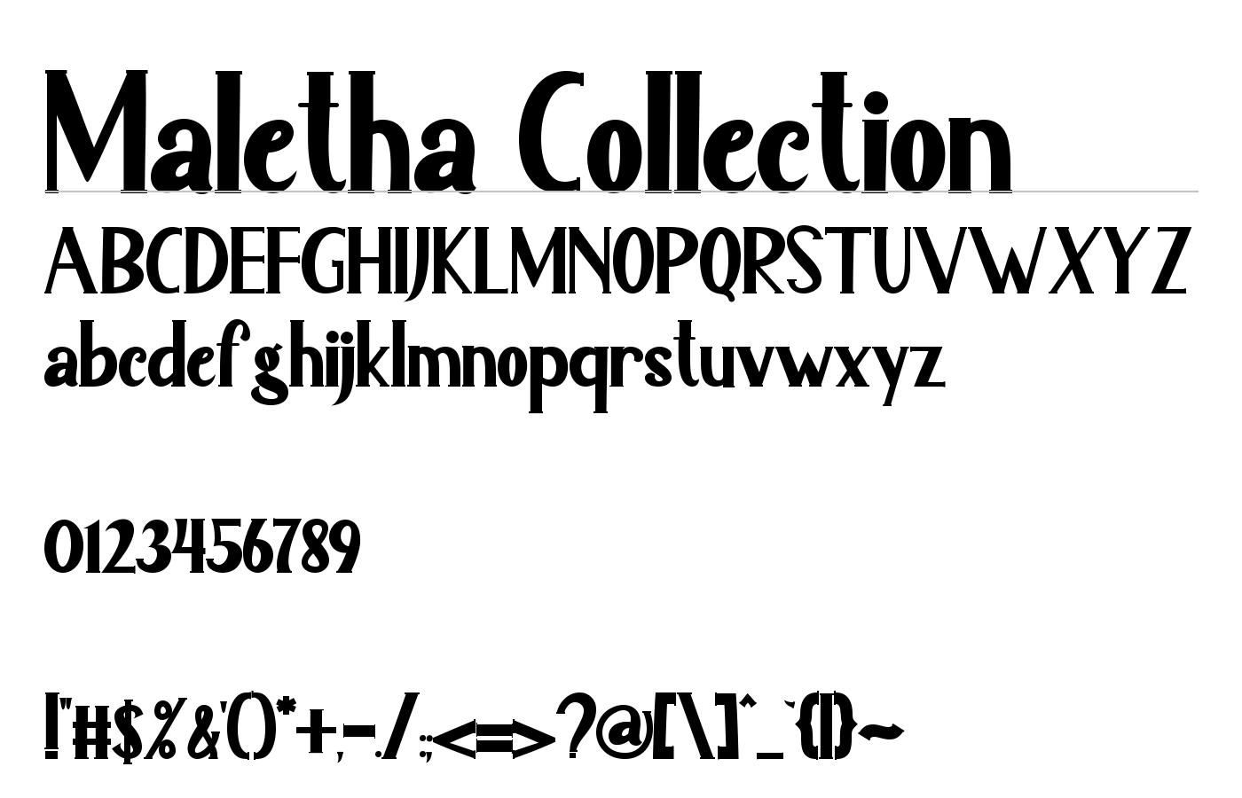 Maletha Collection Font preview