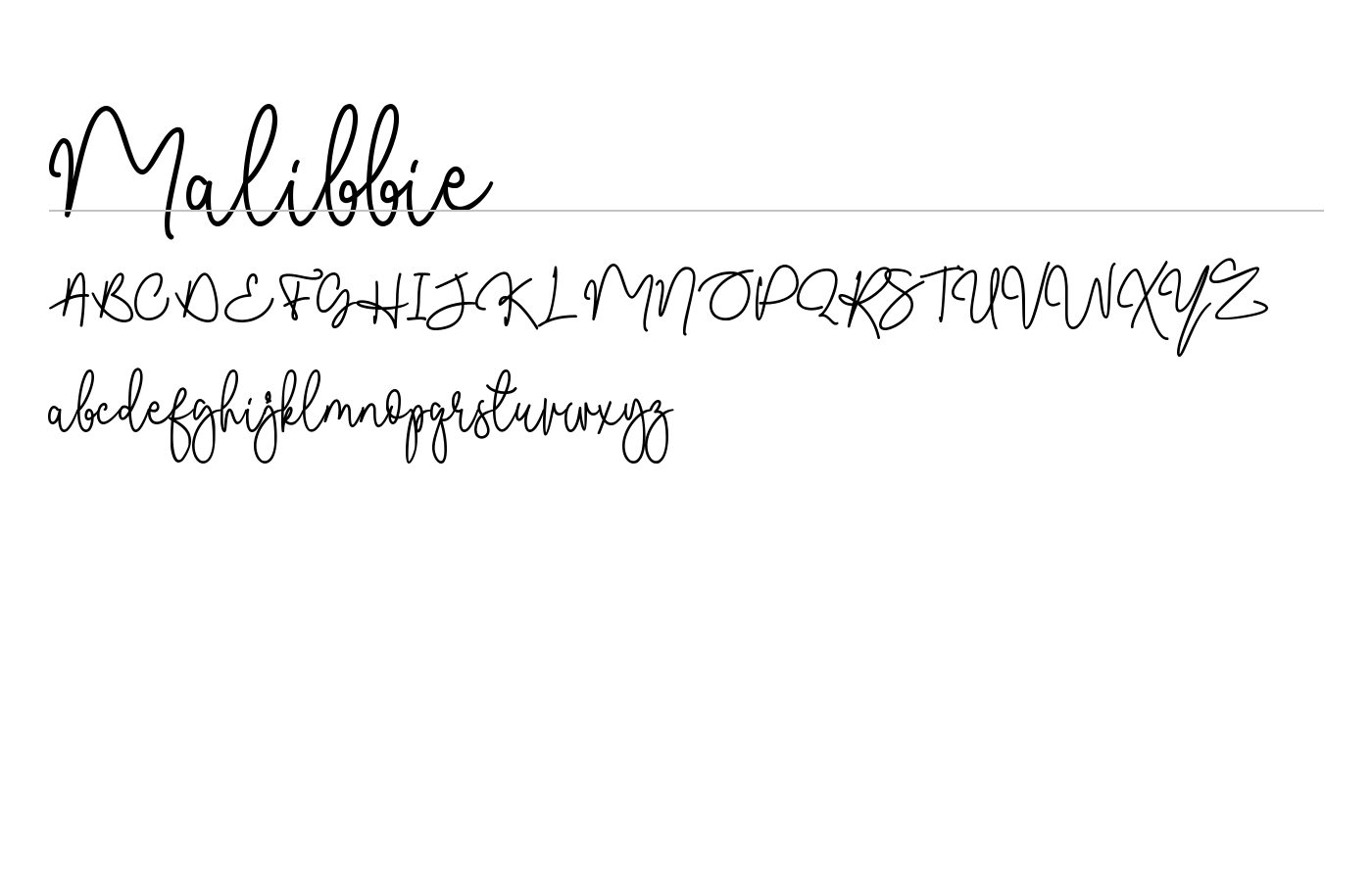 Malibbie Monoline Script preview