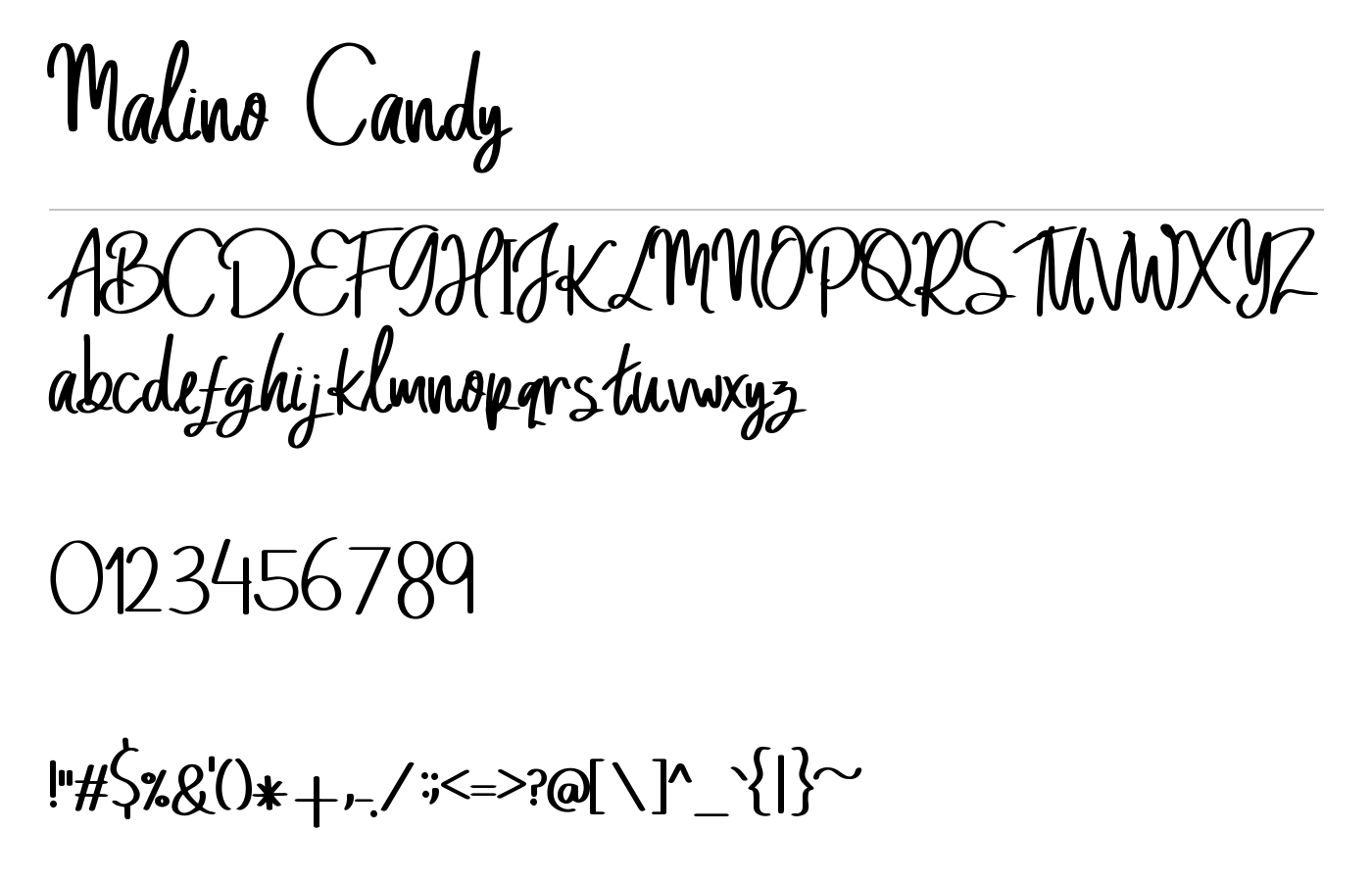 Malino Candy Font preview