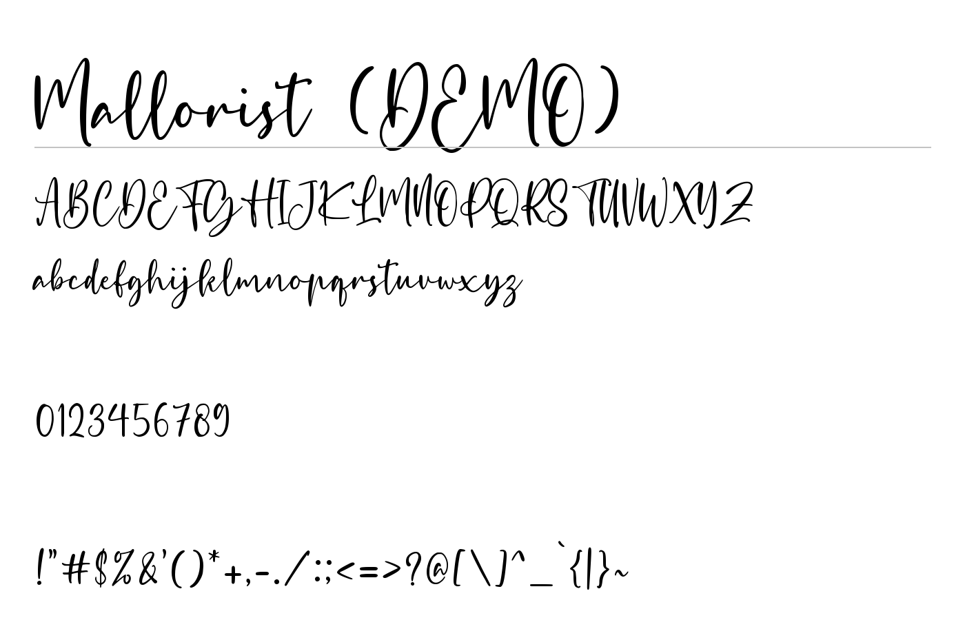 Mallorist Font preview