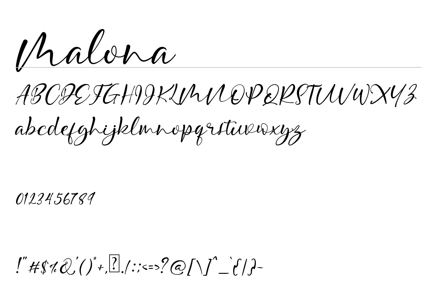 Malona Font preview