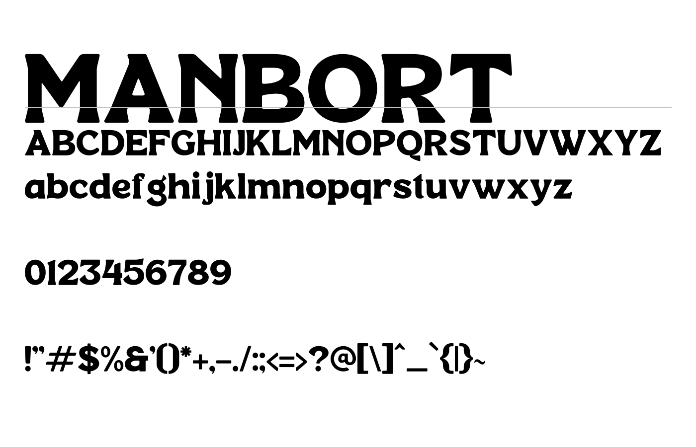 Manbort Font preview