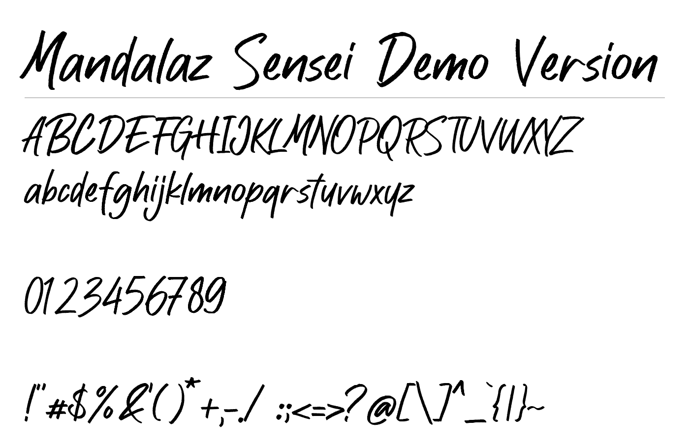 Mandalaz Sensei Font preview